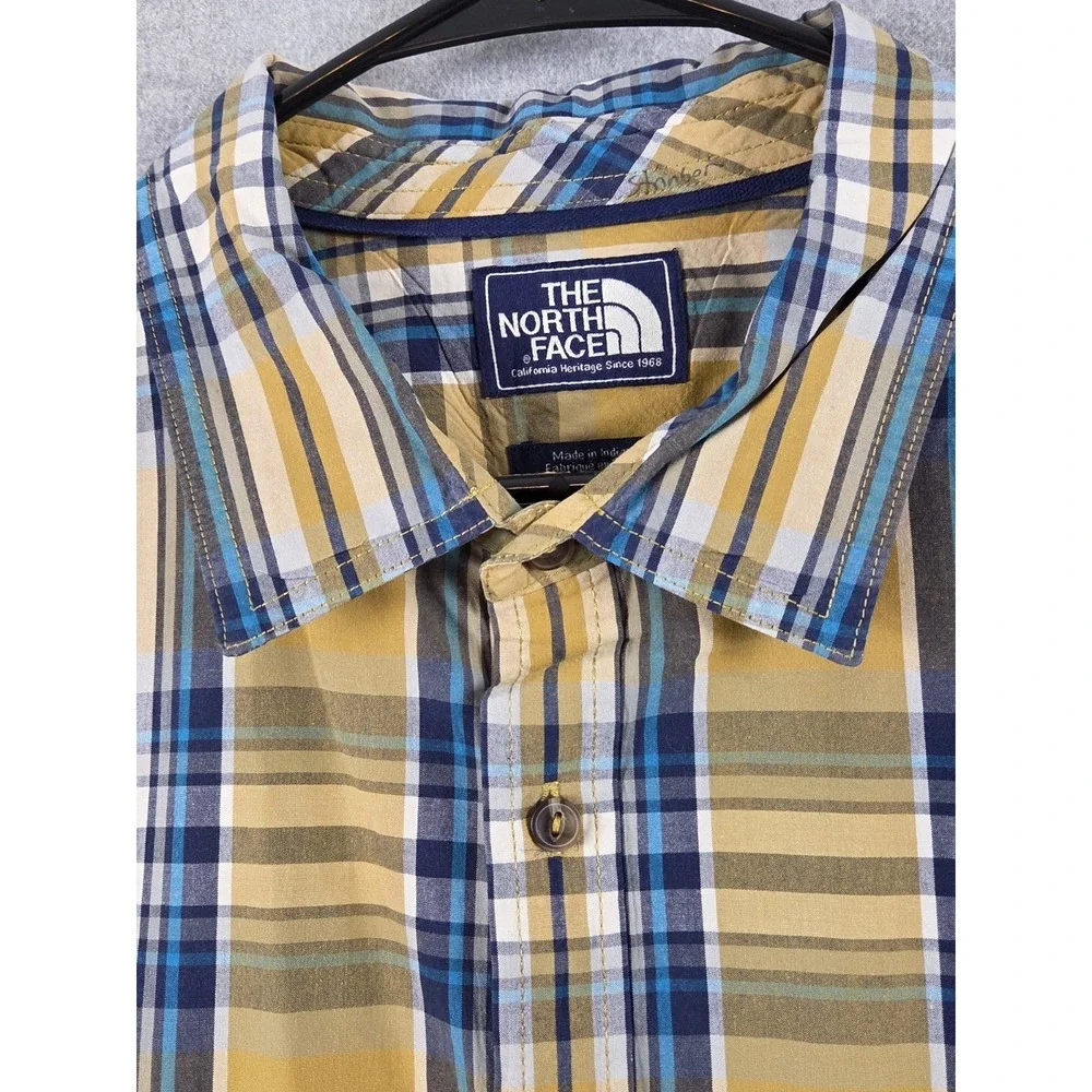 The North Face Men's XL Button Up Shirt Plaid Outdoor Hiking Casual Gorpcore Y2K